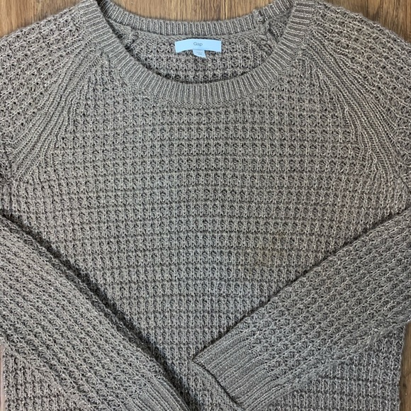 GAP Taupe Sparkly Sweater - Picture 2 of 8